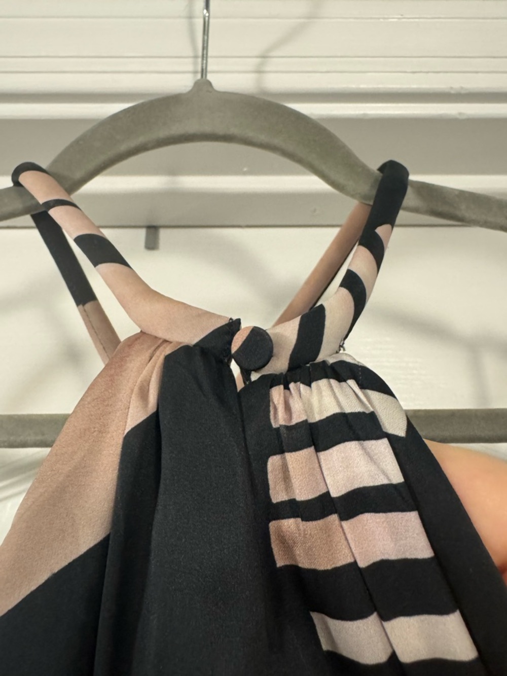 Express Black and Blush Halter Maxi Dress - Picture 8 of 16